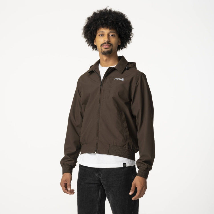 Veste de pluie bomber en sergé pour hommes, urbain et extérieur, café moulu