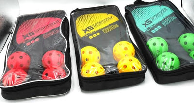Jonotoys Ensemble de tennis en bois avec 4 balles disponibles en 3 couleurs