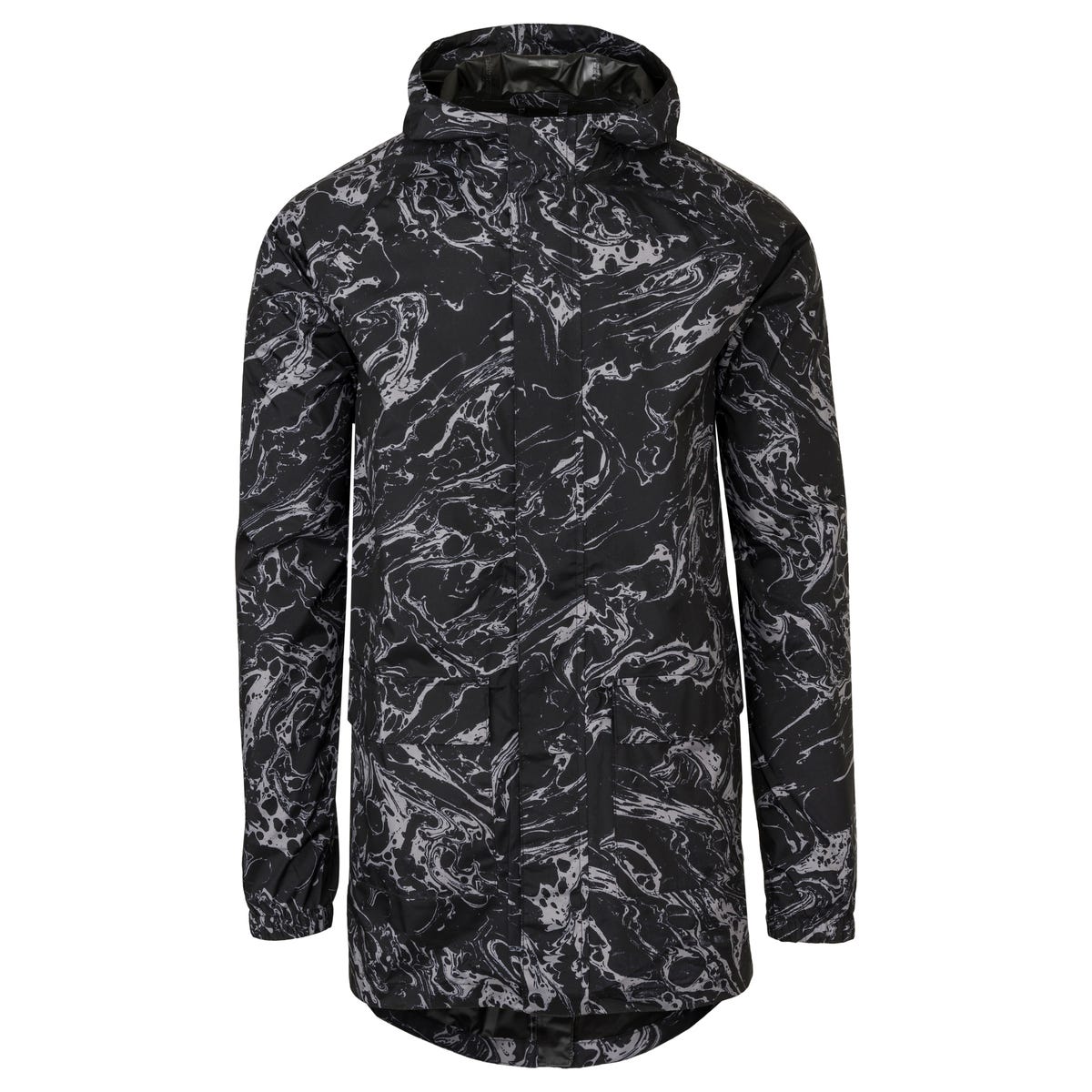 Motion rain parka imperméable urbain extérieur marbre