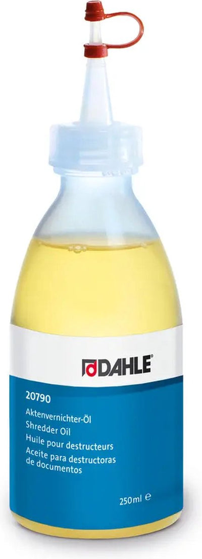 Dahle 20790 - huile lubrifiante pour destructeur de papier - à base végétale - sûre à utiliser - flacon de 250 ml