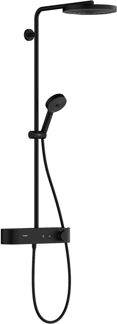 Hansgrohe pulsify s showerpipe 260 1jet ecosmart avec tablette de douche select 400 noir mat