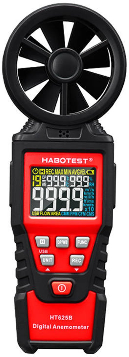Anémomètre numérique Habotest, compteur de vitesse du vent, ht625b, pour applications