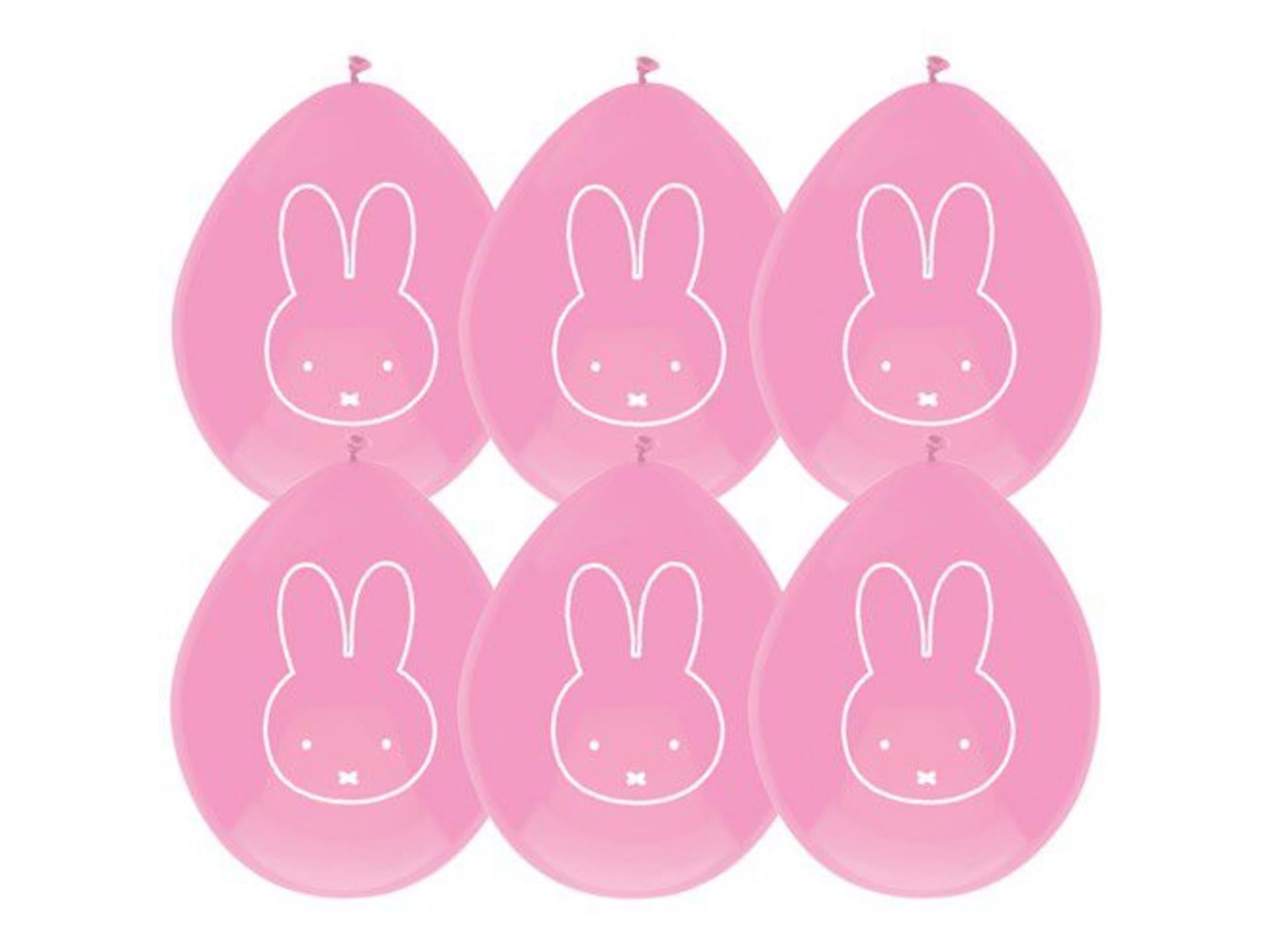Ballons Miffy Pink, 6e.