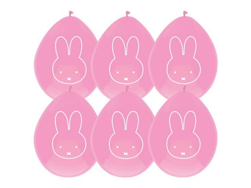 Ballons Miffy Pink, 6e.