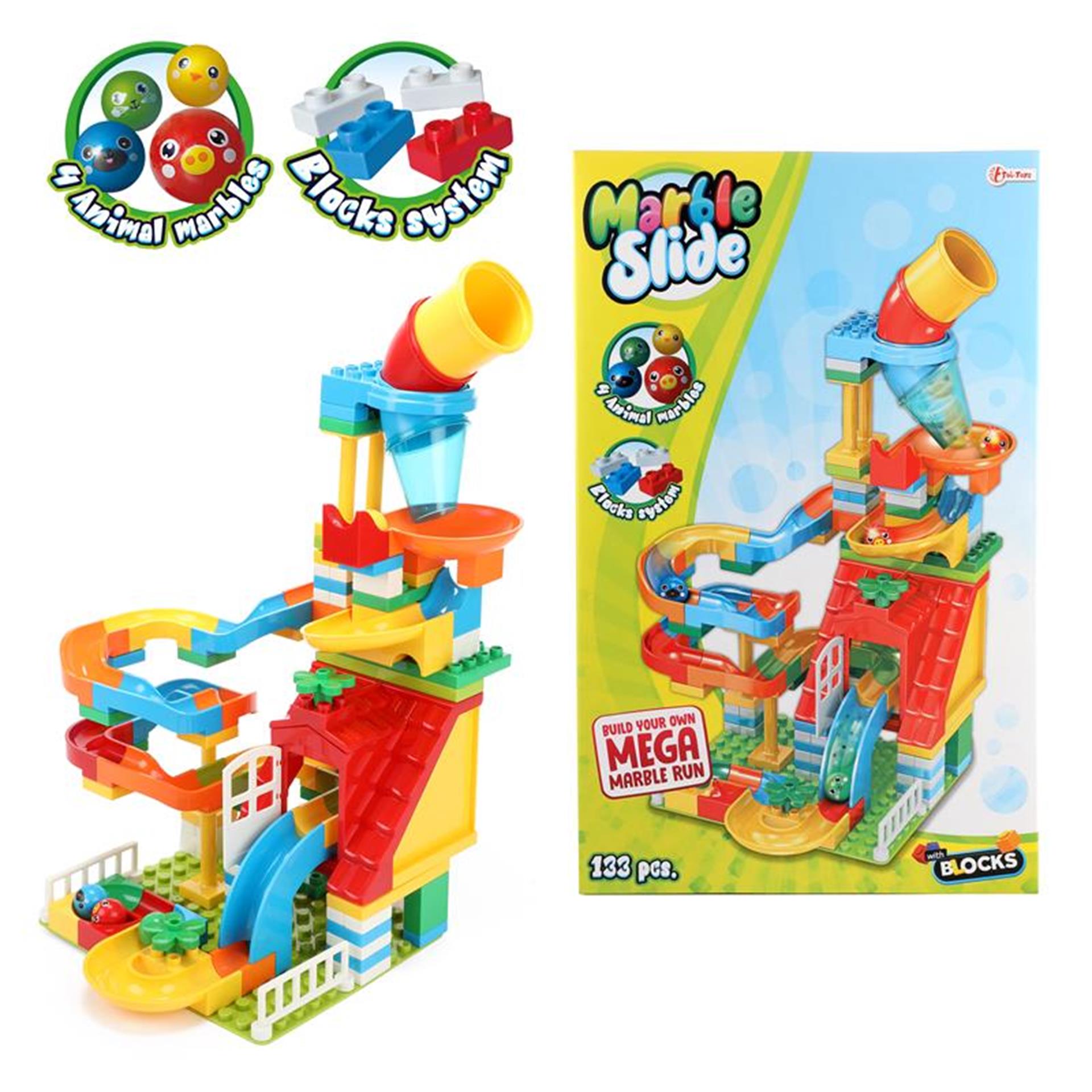 TOI-TOYS BLOCKS BLOCALS BLOCKS Knikkerbaan 133 pièces