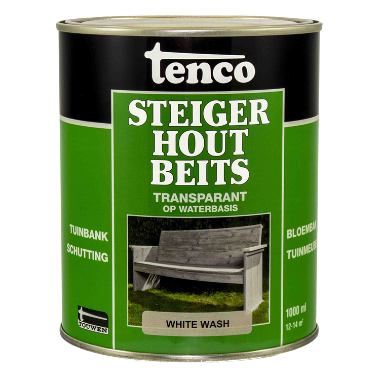 Tenco 1034286 - lasure pour bois d'échafaudage cire blanche 1l | 3 pièces