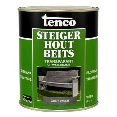 Tenco 1034287 - lasure pour bois d'échafaudage gris wash 1l | 3 pièces