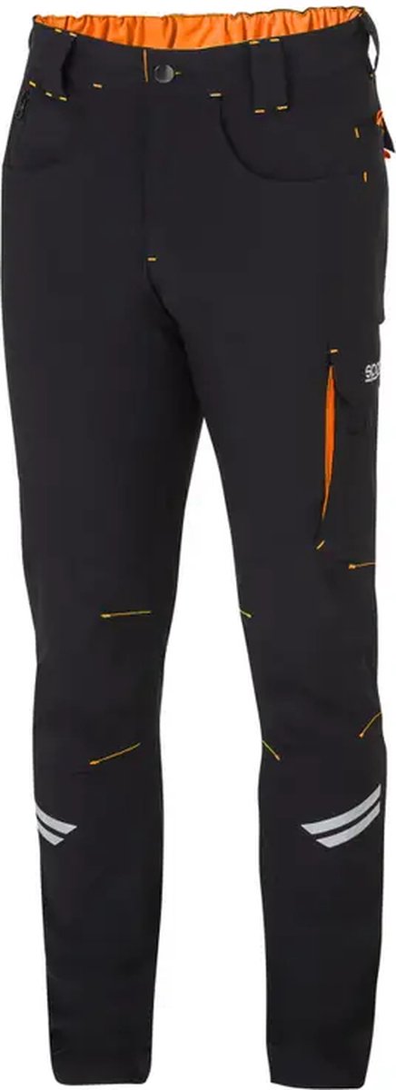 Sparco pantalon de travail tech light kansas - noir - orange