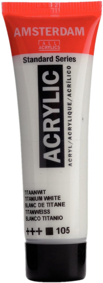 Peinture Royal Taals - acrylique - 105 - blanc de titane - amsterdam - 20ml