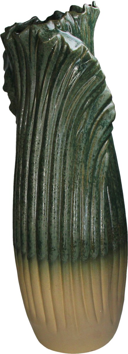 Vase collection Hd faïence vert 27,5x27,5x78cm