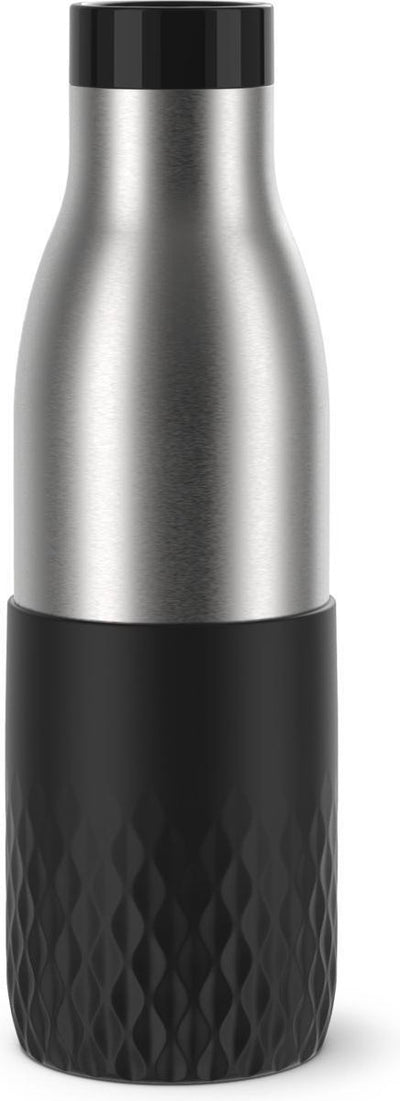 Tefal bludrop manchon n3110510 bouteille thermos - 500 ml - acier inoxydable - noir - isolant - anti-fuite