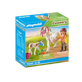 Playmobil country 71243 cheval avec poulain