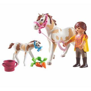 Playmobil country 71243 cheval avec poulain