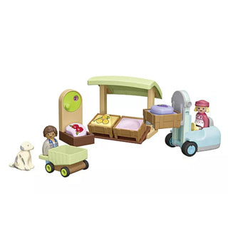 Playmobil 1.2.3. Présentation du marché biologique et chariot élévateur 71691