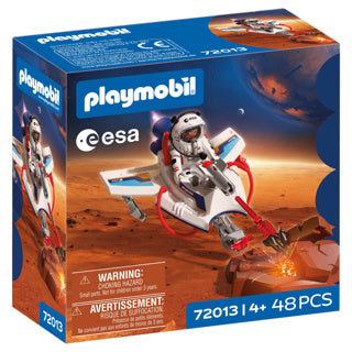 Playmobil espace planeur spatial esa | astronaute - véhicule volant avec fonction de tir et bras de préhension | exploration spatiale en crèche | ensemble de jouets de haute qualité | amusant pour les enfants à partir de 4 ans | 72013