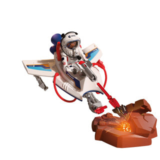 Playmobil espace planeur spatial esa | astronaute - véhicule volant avec fonction de tir et bras de préhension | exploration spatiale en crèche | ensemble de jouets de haute qualité | amusant pour les enfants à partir de 4 ans | 72013