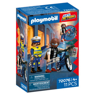 Playmobil 72076, policier et criminel, action aventure, 4 ans, multicolore, plastique