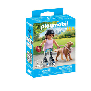 Playmobil 71739 patineur avec Retriever