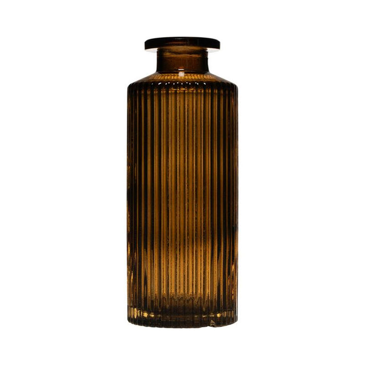 Hakbijl verre tobi lignes vase bouteille taupe ø5,4xh13cm