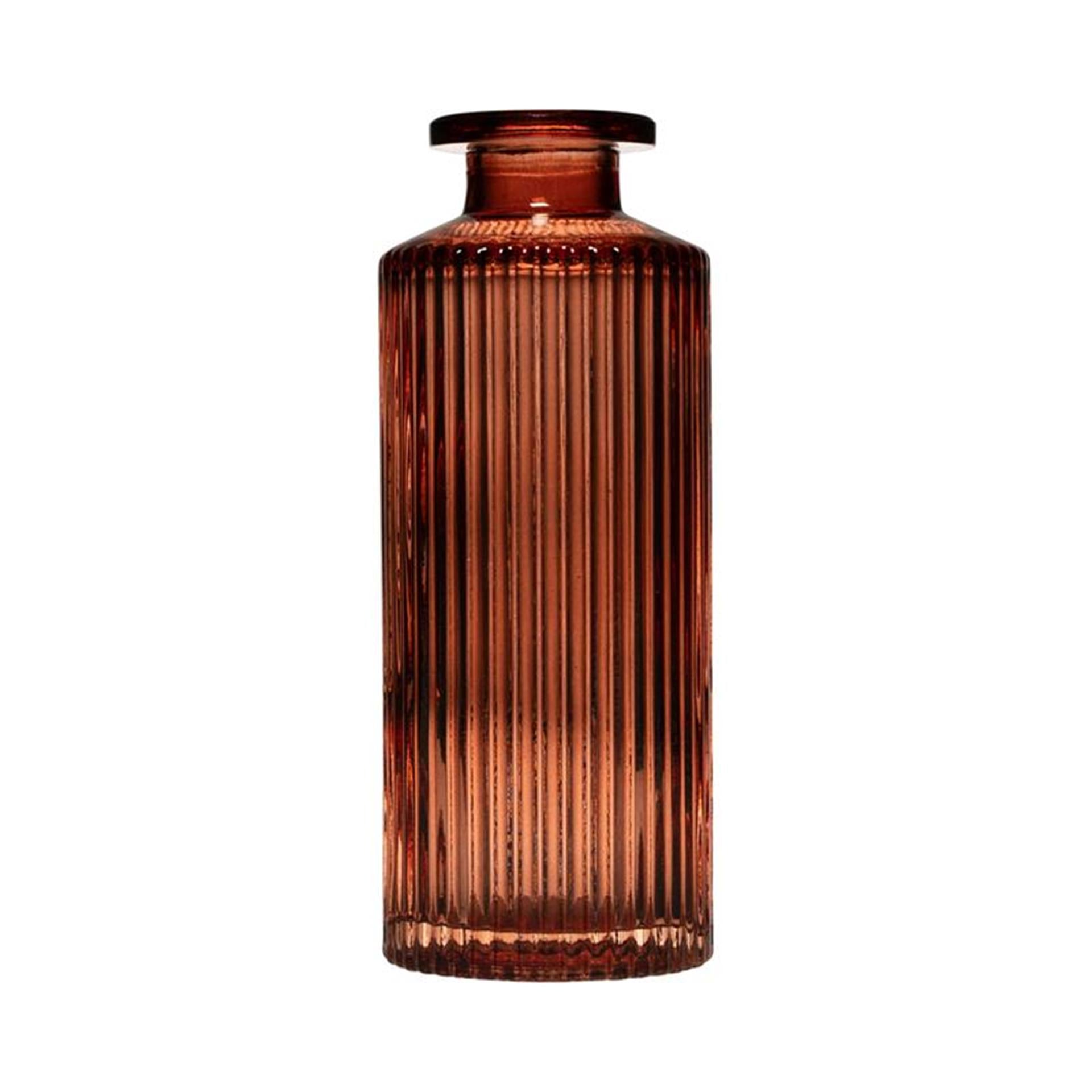 Hakbijl verre tobi lignes vase bouteille rose ø5,4xh13cm