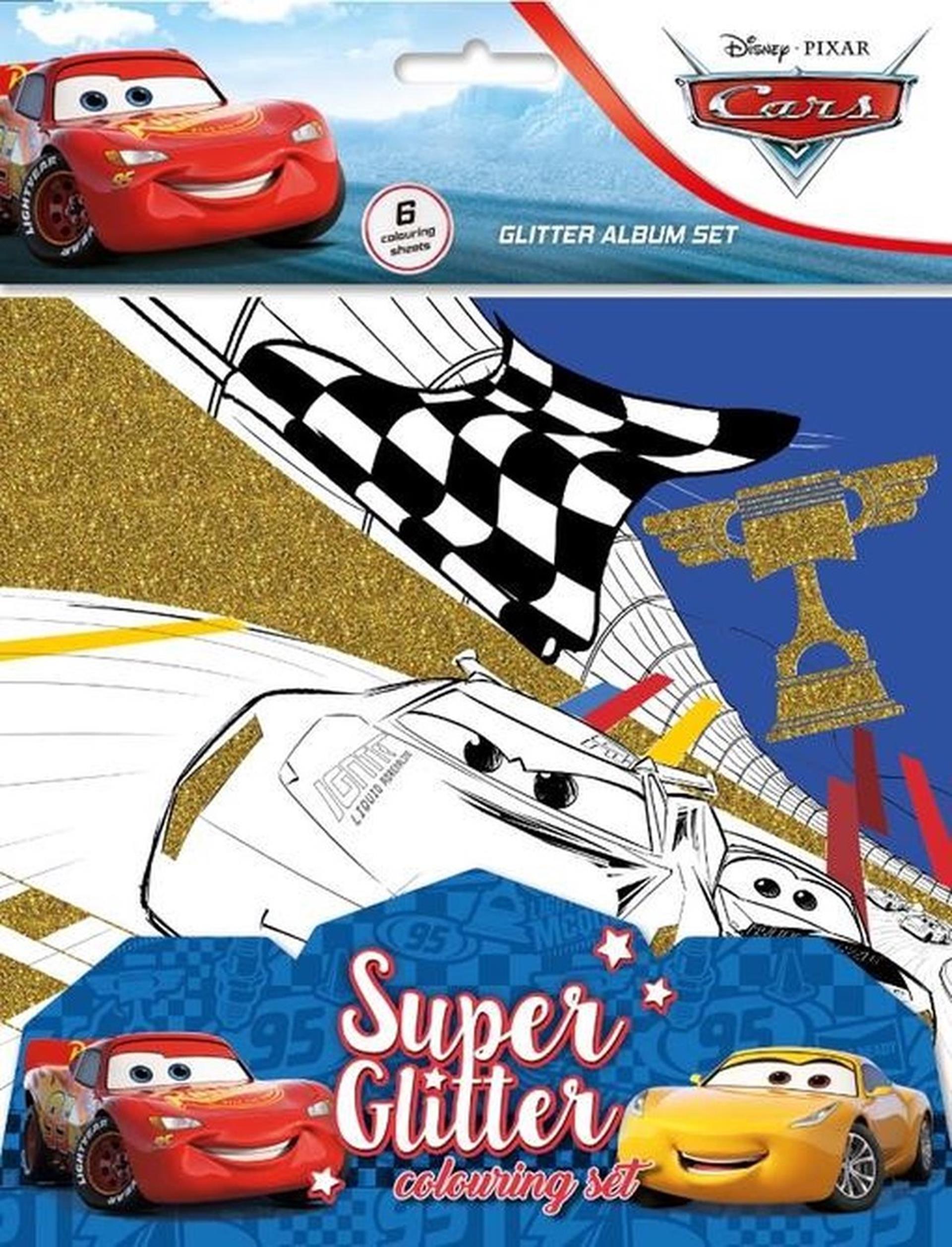 Coloriages Cars 6 paillettes 21,5x27,5cm