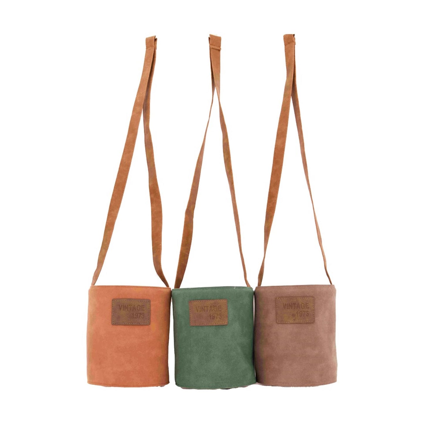 Dijk natural collections pot de fleur cintre ø13,5x16cm cuir
