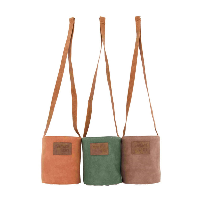 Dijk natural collections pot de fleur cintre ø13,5x16cm cuir