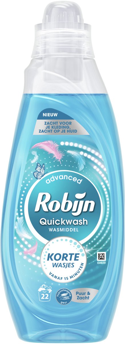 Robijn - détergent liquide quickwash - pure soft - 22 lavages