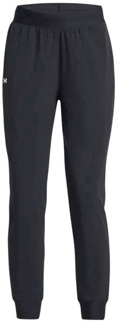 Under Armour UA Rival Hi Rise Woven Pant-BLK Pantalon de sport pour femmes - Noir - Blanc