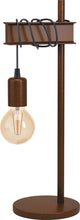 Lampe de table Eglo townshend 4 - e27 - 50 cm - marron noir