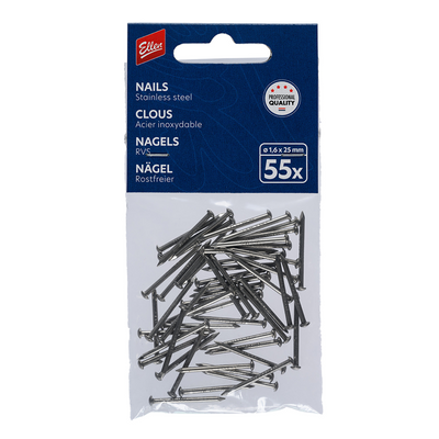 Ellen 1071702 - clous acier1,6x25mm 55pc | 1 pièce