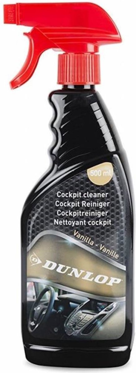 Nettoyant pour cockpit Dunlop - parfum vanille - antistatique - anti-poussière - 500 ml