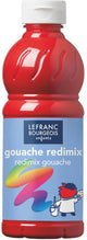 Lefranc bourgeois l b peinture gouache redimix rouge carmin 500ml