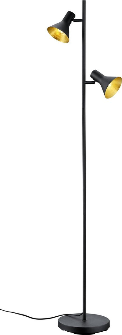Rl live your light reality nina - lampadaire - noir - excl. 2x e14 2 w - interrupteur au pied