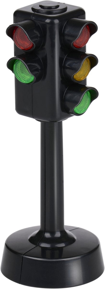 Eddy Toys Feu de circulation jouet avec son et lumière - Feu de circulation jouet pour enfants - Jouet de feu de circulation avec changement automatique - Jouet de feu de circulation éducatif - 12 cm