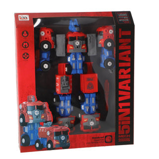 Robot transformable méga rouge bleu