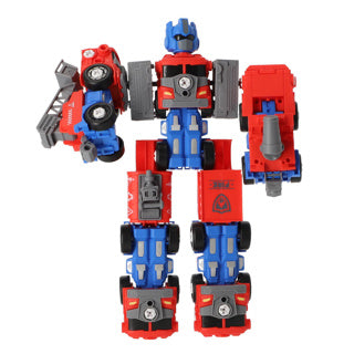 Robot transformable méga rouge bleu