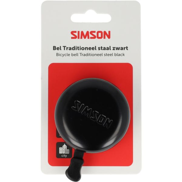 Cloche Simson traditionnelle en acier noir
