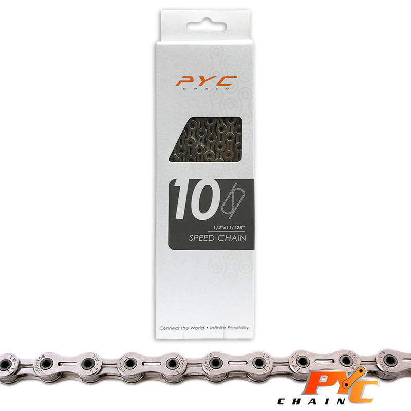 Chaîne de vélos légers premium 10 vitesses - Shimano Campagnolo Sram - Chrome Harden Tech - 116 liens