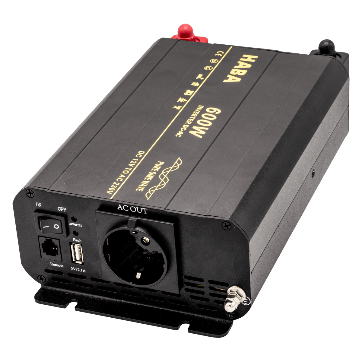 Onduleur à onde sinusoïdale pure pour camping-car et caravane - 600w