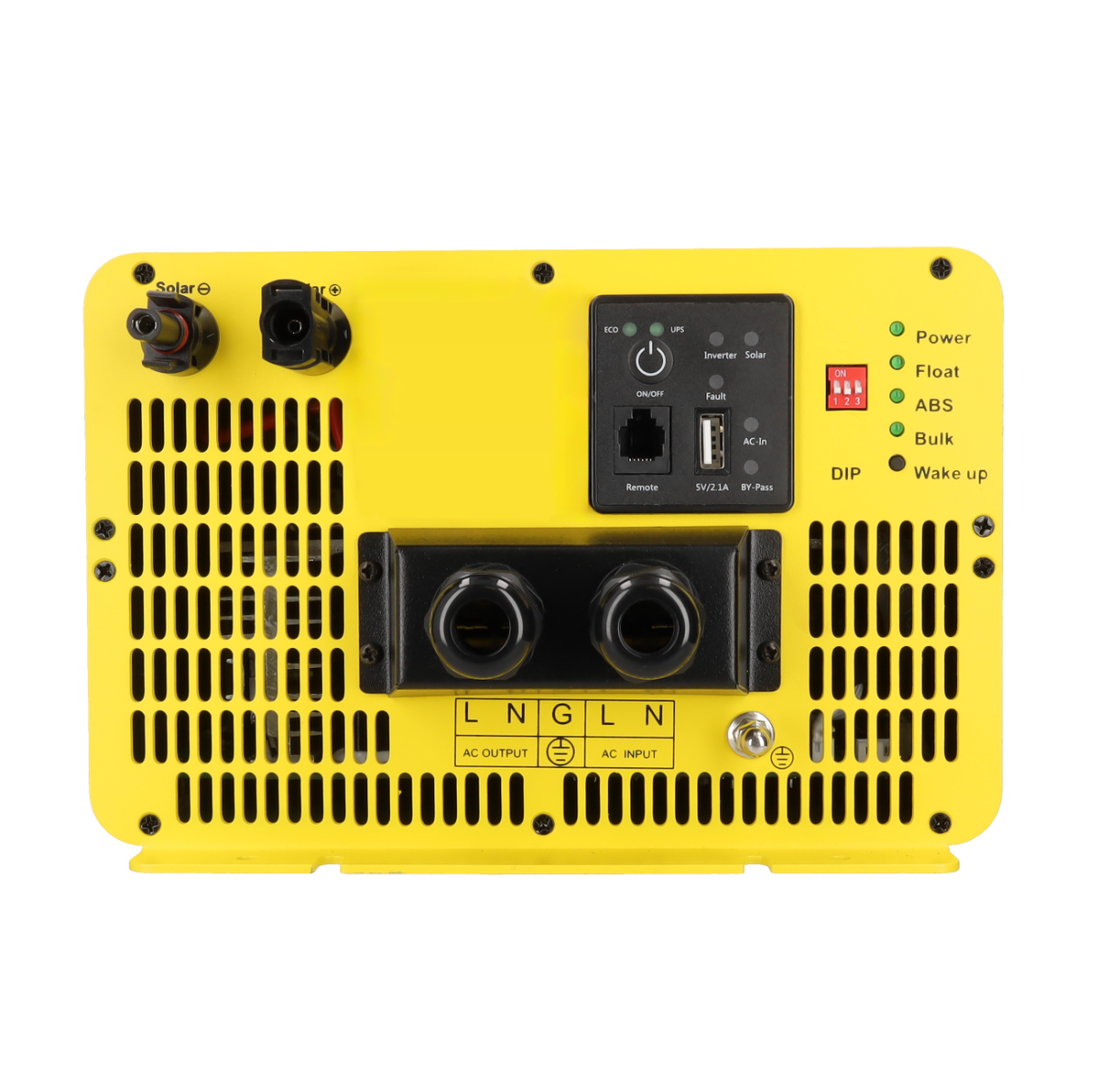 Onduleur à onde sinusoïdale pure 12v-230v - 2000w avec chargeur, connexion au panneau solaire et contrôleur de charge MPPT