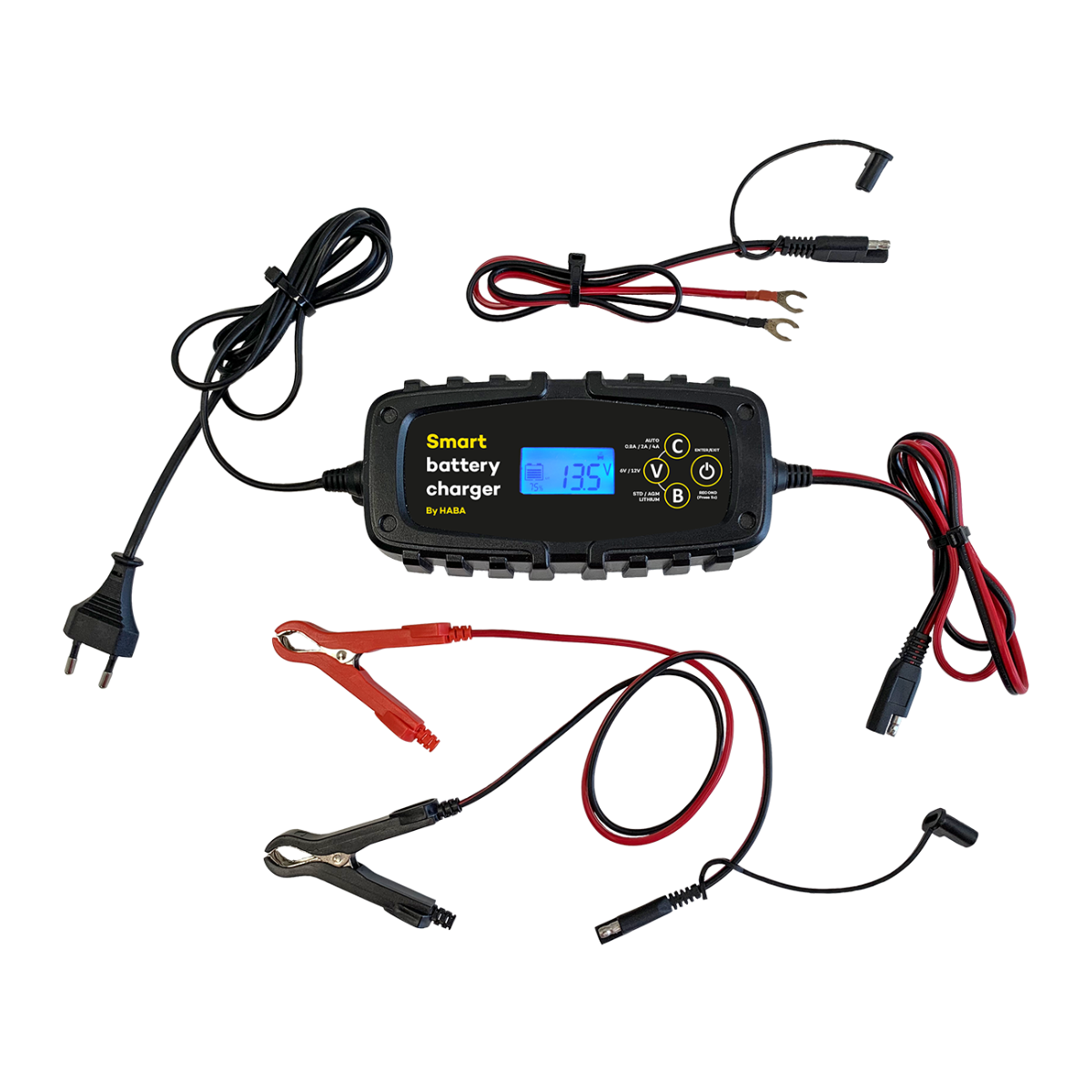 Chargeur de batterie intelligent chargeur de batterie intelligent pour batteries au plomb, au lithium et AGM