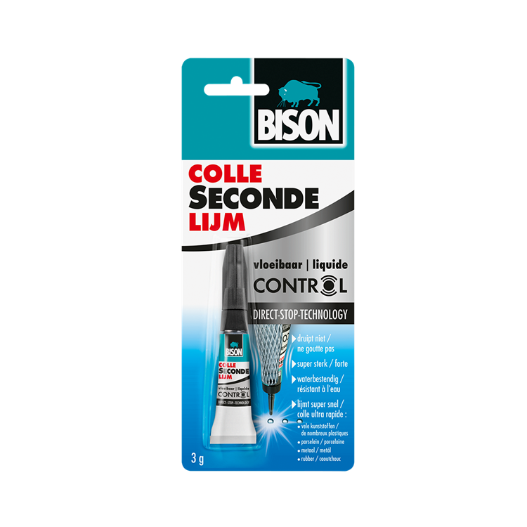 Bison 1029754 - colle sec liquide 3 g | 3 pièces
