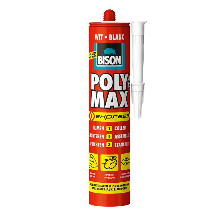Bison 1029800 - b.poly max® express 425gr blanc | 3 pièces