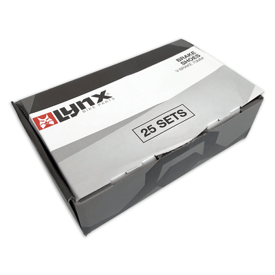 Chaussures de frein lynx en V-frein 70 mm noirs 25 ensembles