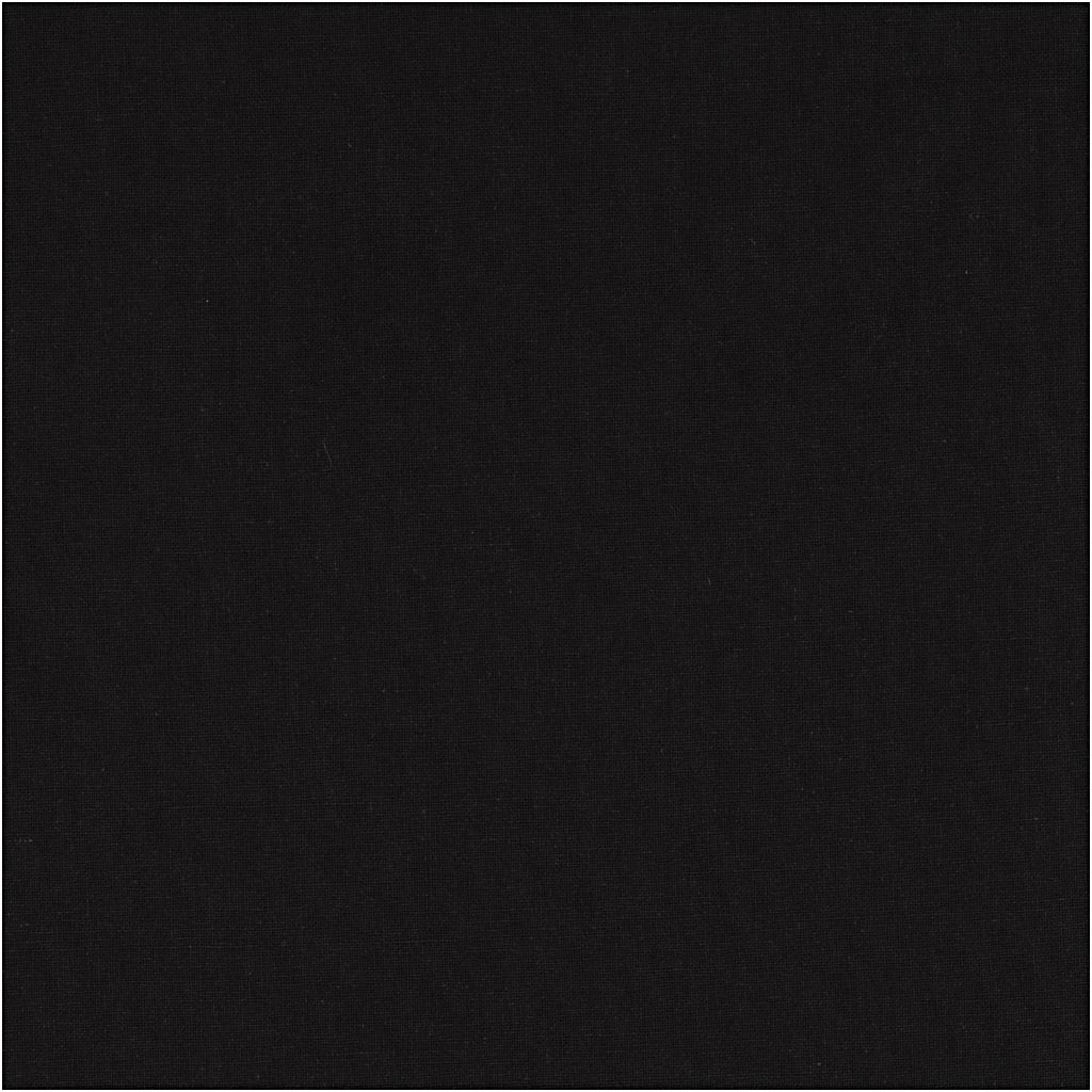 Tissu Creativ company, l: 145 cm, 140 gr, noir, 2 m 1 boîte