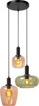 Lucide ilona - lampe suspendue - 3xe27 - noir