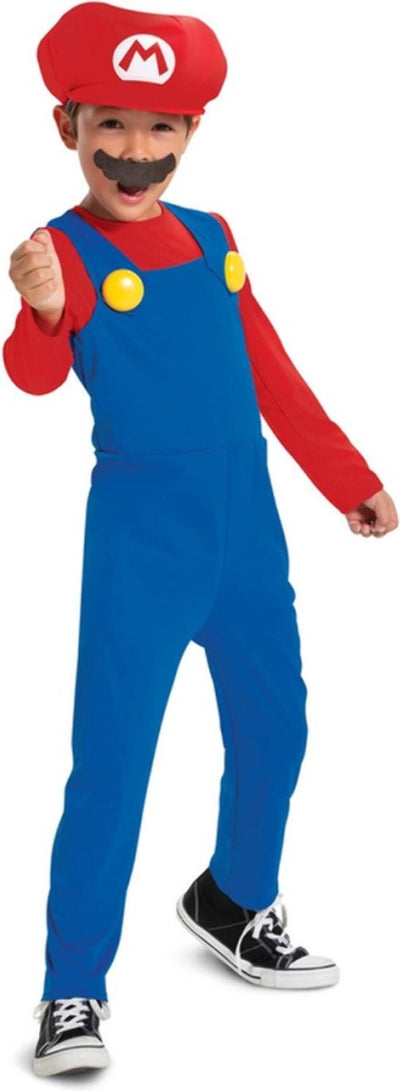 Déguisement enfant Nintendo Super Mario Brothers Mario - enfants jusqu'à 8 ans - bleu rouge