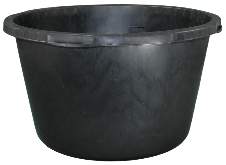 Gripline 1064629 - -d baignoire 40l noir avec 4 poignées et gamme de litres | 5 pièces