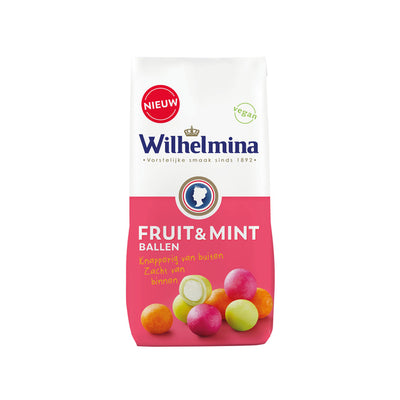 Boules de menthe aux fruits Wilhelmina sachet végétalien (10x200gr)